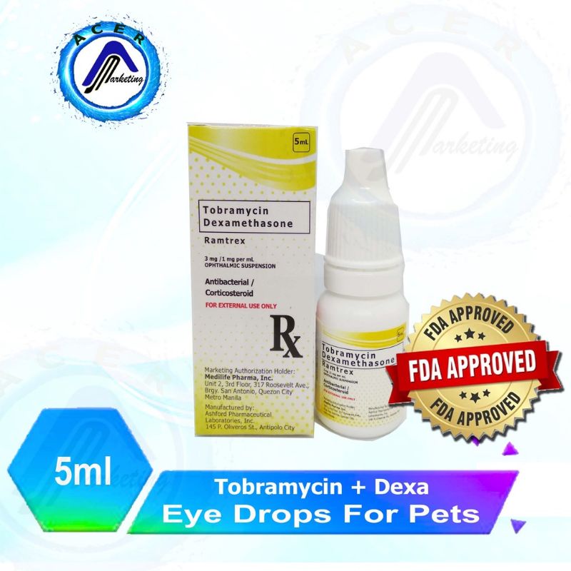 Effective Liquid Eye Drops (TOBLADEX/RAMTREX/TOBRASON/OPTOB) For Pets