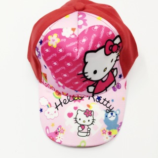 Baseball caps for kids hello kitty pusia pink,red,light pink | Shopee ...