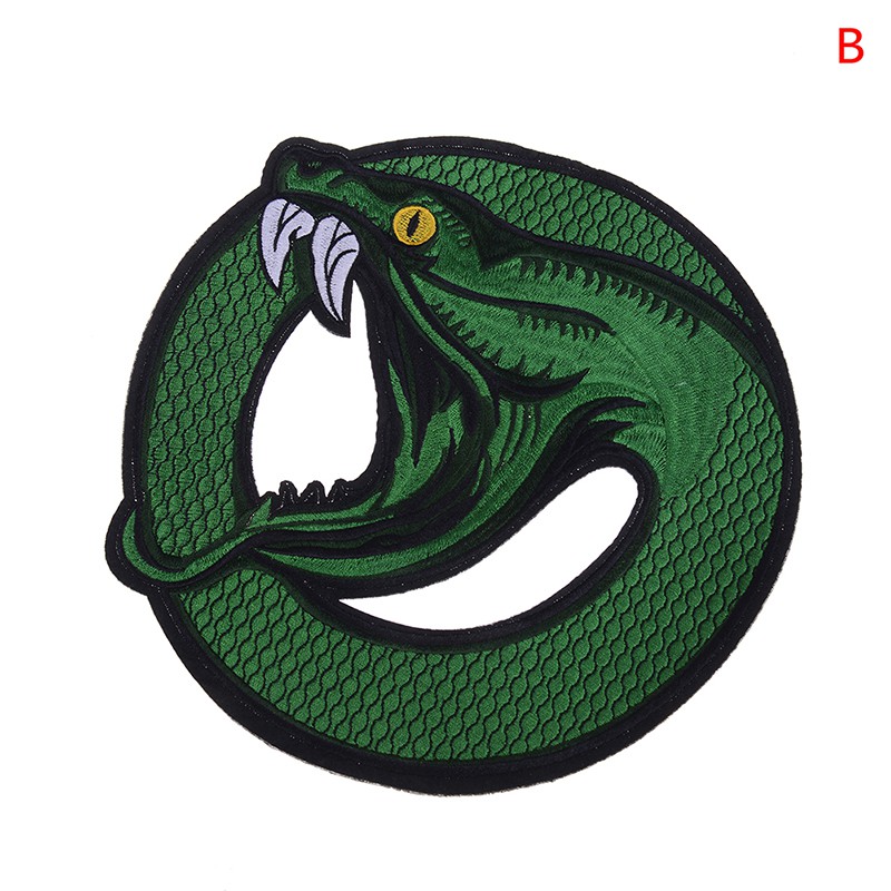 [Ready stock] Vivid Snake Southside Serpents Patches Iron on Shirt Bag Jacket Embroided Badge