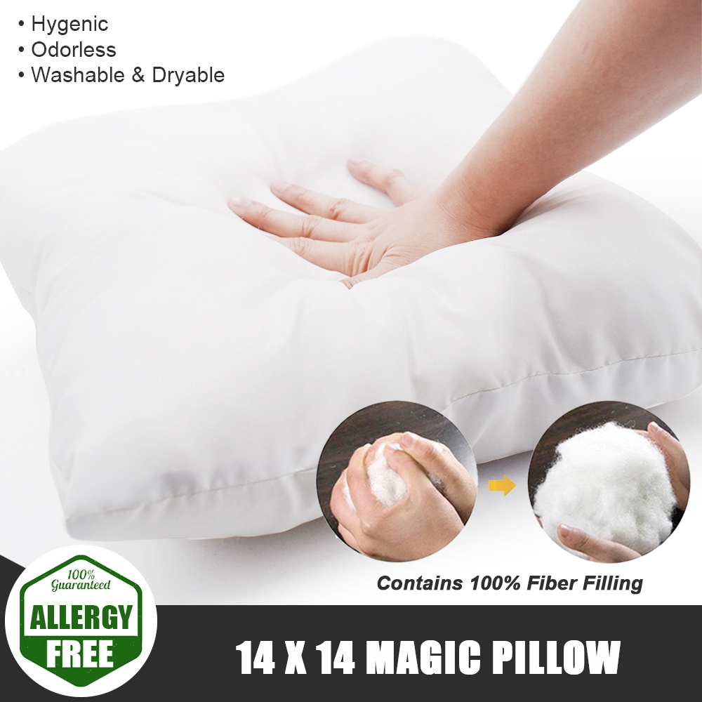 Comfortable Plain White Cotton High Soft Magic Throw Pillow Or