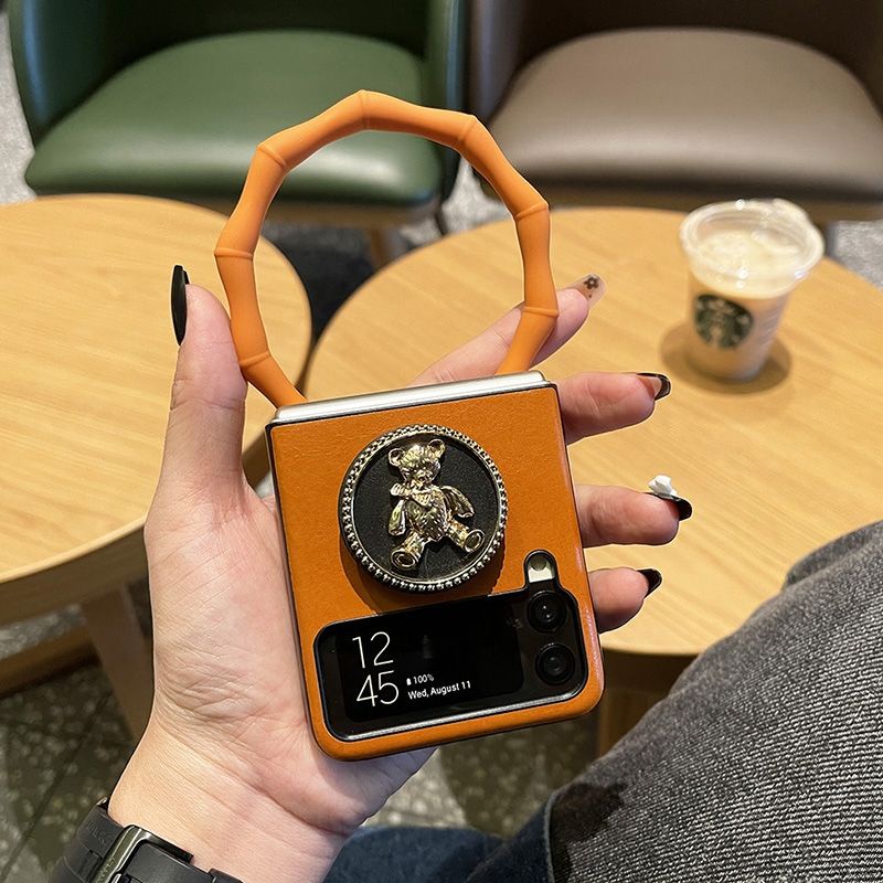 Handheld Hanging Ring Girl Case For Samsung Galaxy Z Flip 3 ZFlip W22