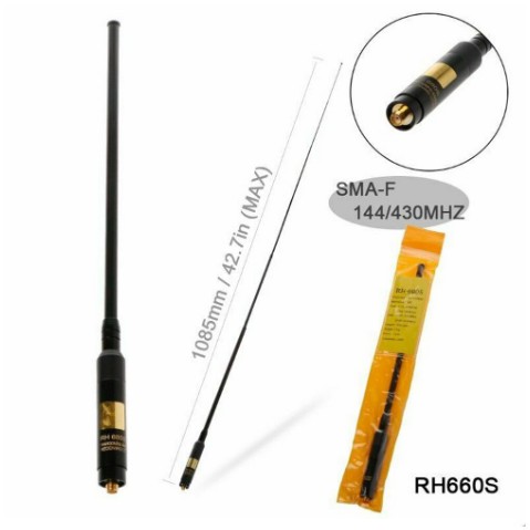 RH 660S Handheld Telescopic Antenna For Baofeng Kenwood Cignus Two Way ...