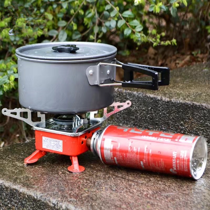 portable card type stove square outdoor folding camping stove