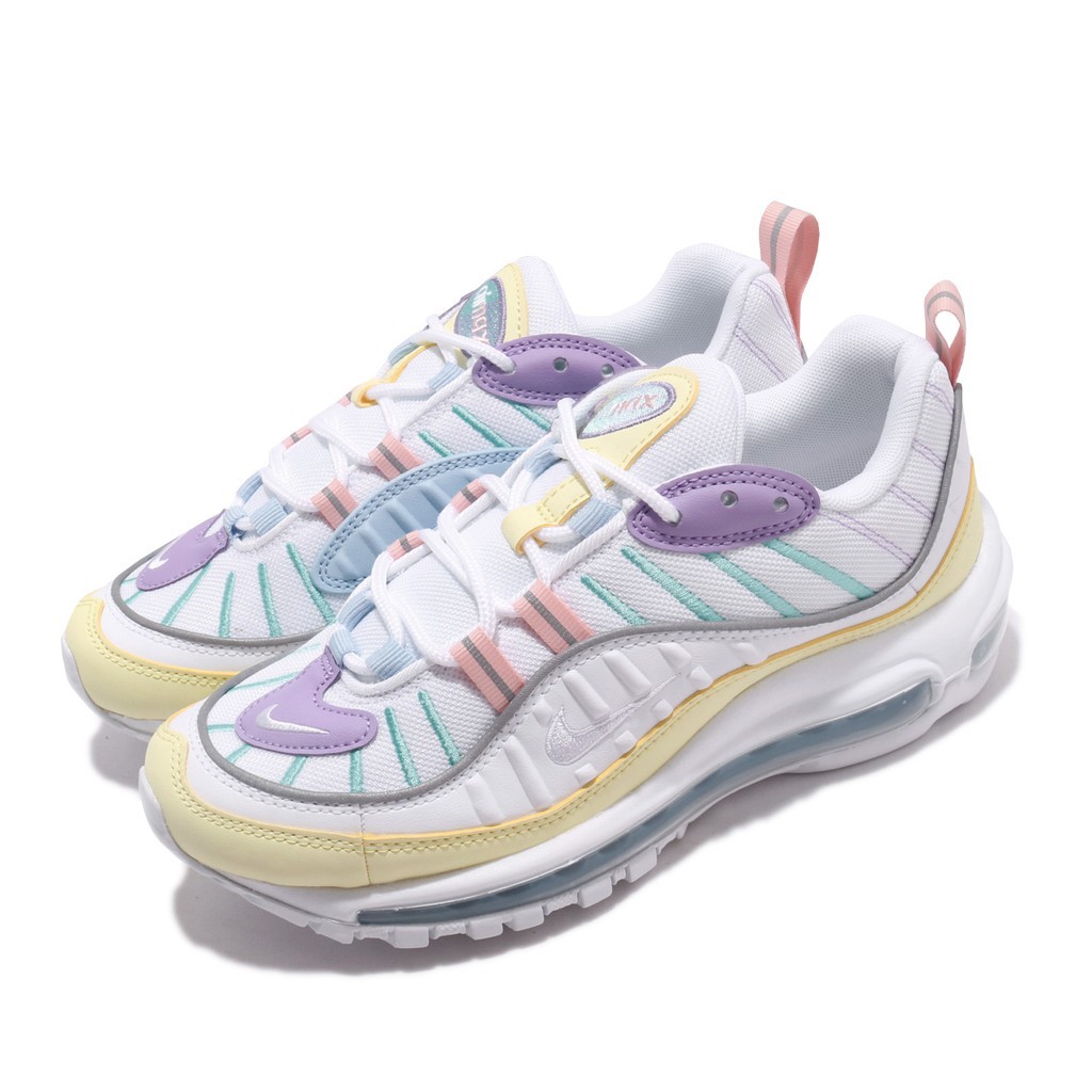 Nike Casual Shoes Wmns Air Max 98 Easter White Yellow Purple | Shopee  Philippines