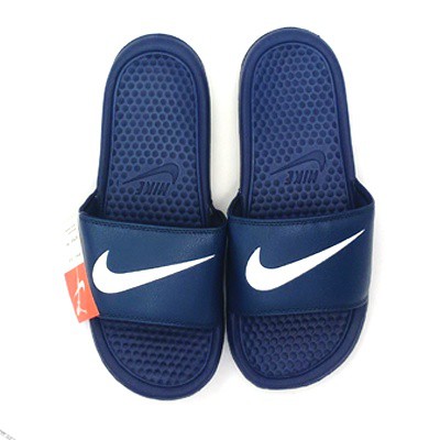 nike benassi navy blue