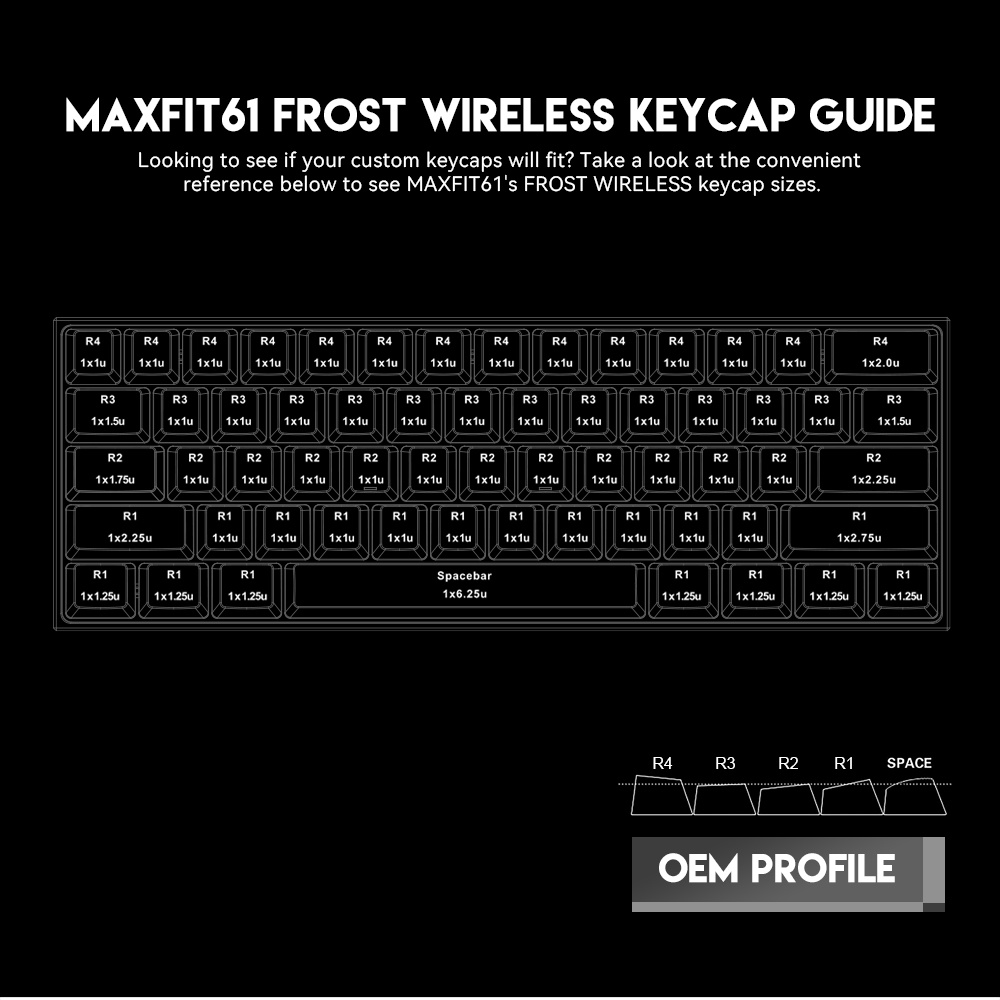 Fantech MAXFIT61 MK857 FROST WIRELESS Modular RGB Mechanical Keyboard
