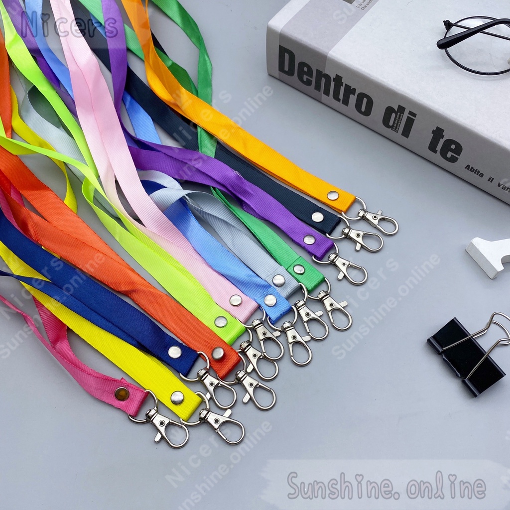 Plain Shiny 15mm Thick ID Lace Sling Holder Lanyards | Shopee Philippines