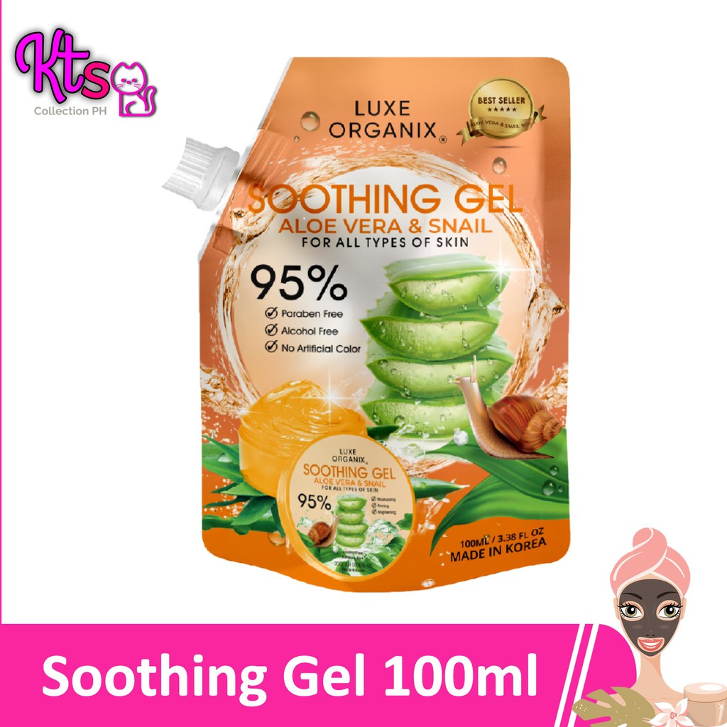 Luxe Organix Soothing Gel Aloe Vera & Snail 100ml Shopee Philippines