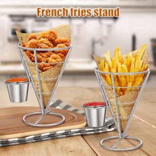 Single VITAKE Vegetables Cone Appetizers Buffet with Sauce Cup Snacks Display Basket French Fries Stand French Fry Holder