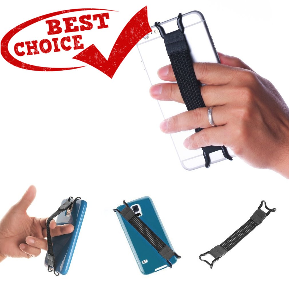 Universal Mobile Phone Holder Elastic Strap Metal Bracket One Hand
