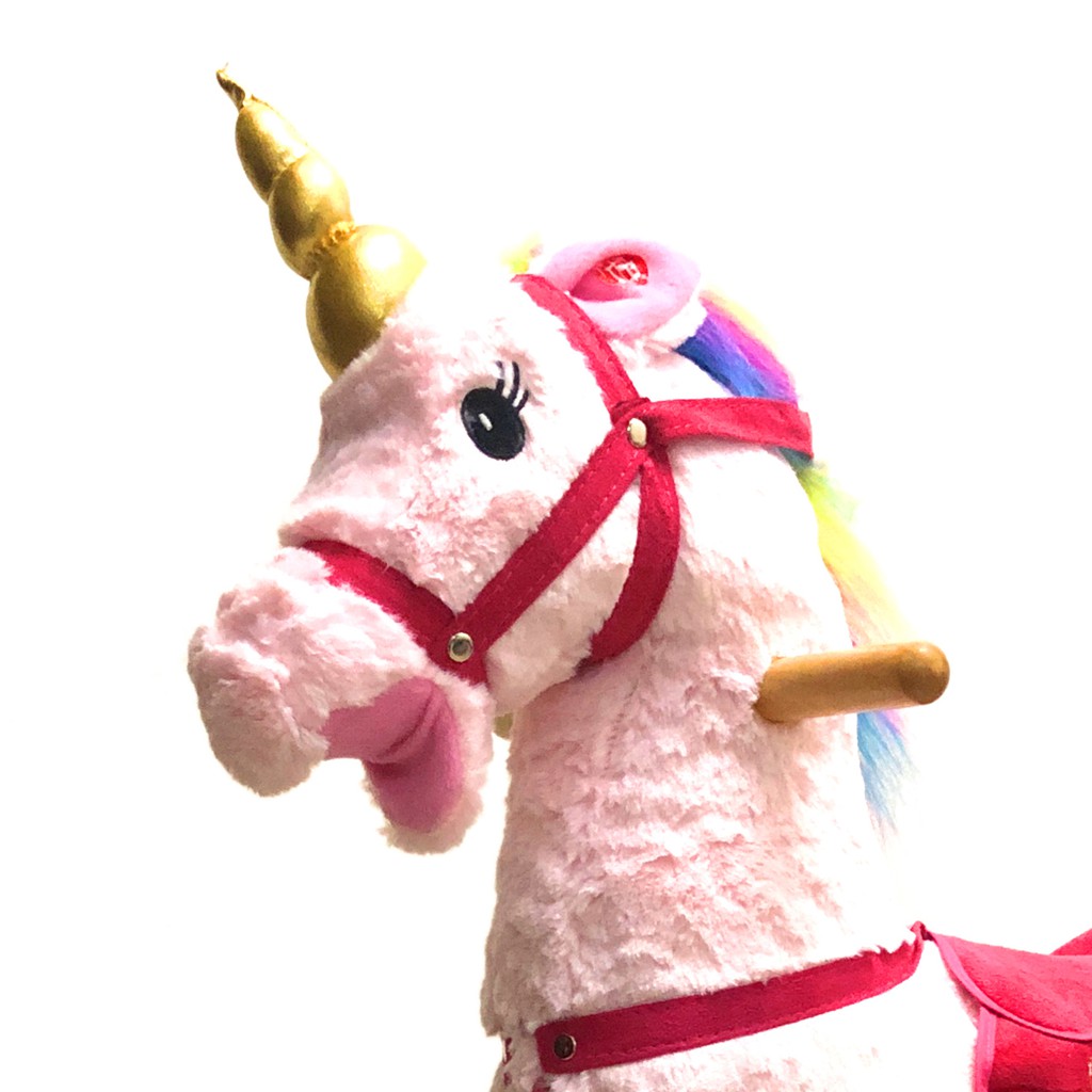 pink unicorn rocking horse