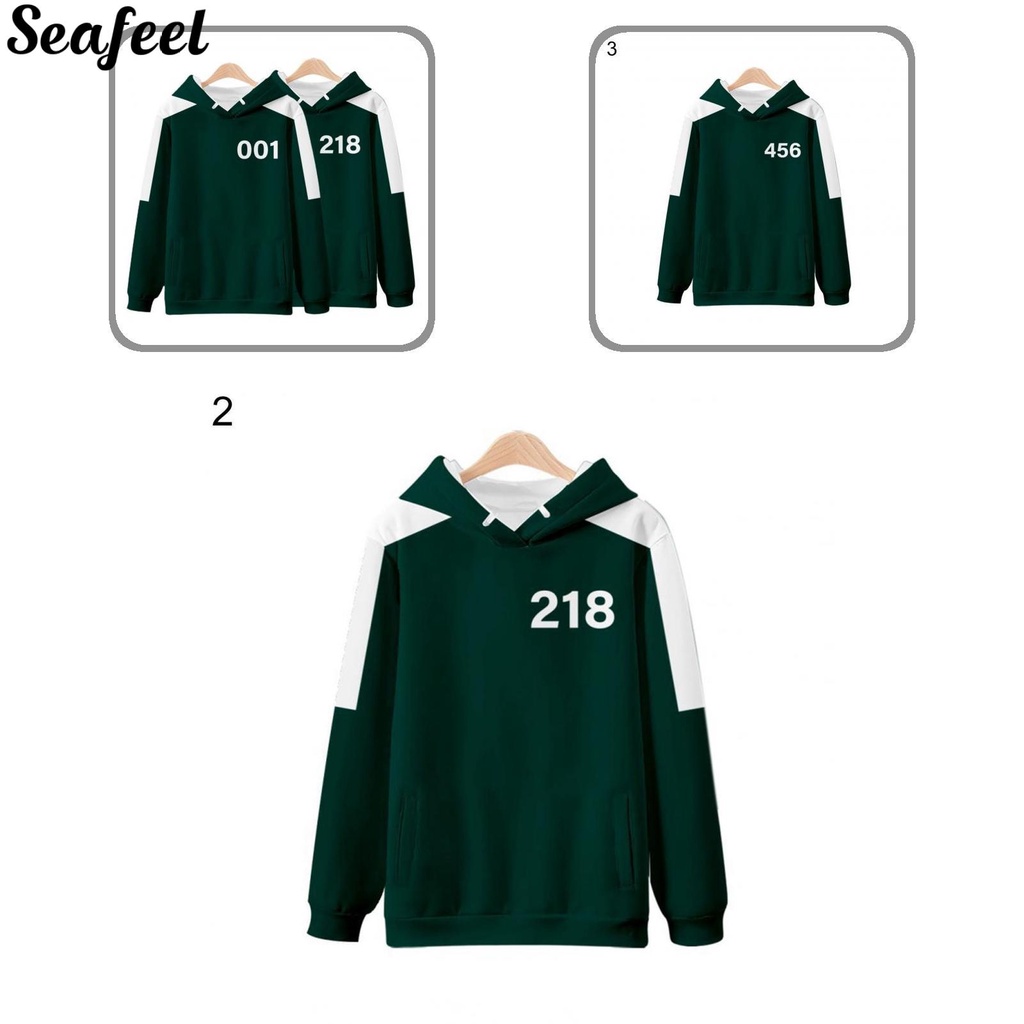 sf_ Squid Game Hoodie Number Print Leisure Squid Game