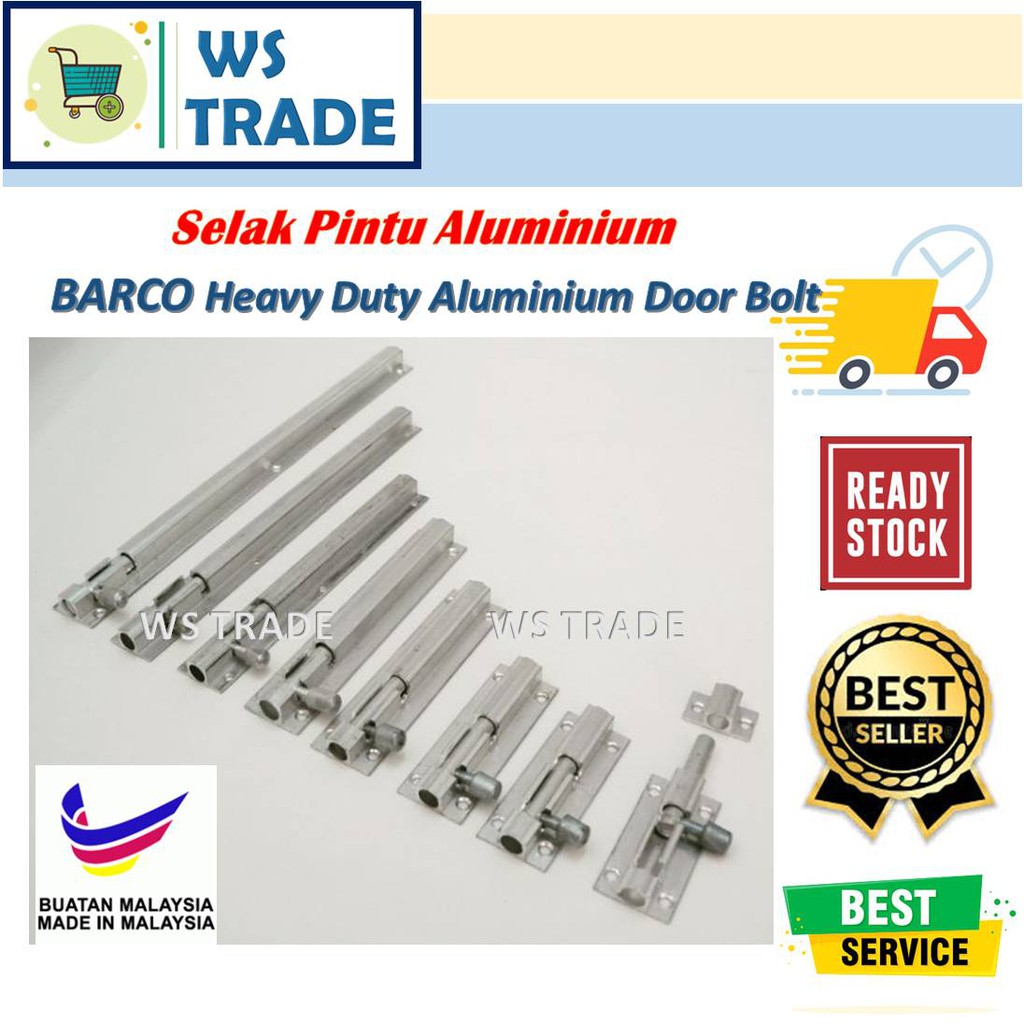 Heavy Duty Aluminium Door Bolt / Lock Latch / Tower Bolts / Selak Pintu