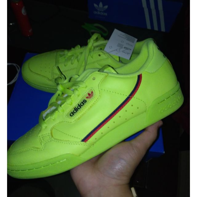 adidas continental 80 yellow green