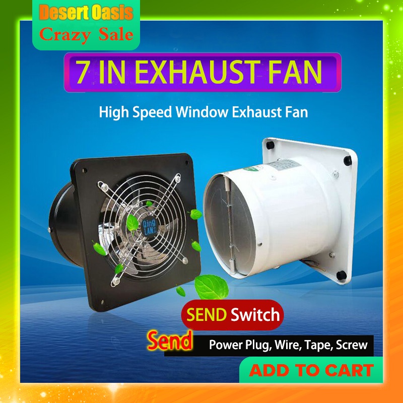 Exhaust fan 7 inch,Indoor ventilation exhaust fan, Window exhaust fan