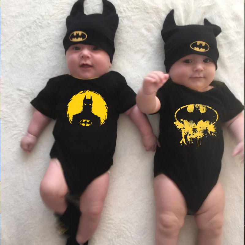 NEW Batman Pattern Baby Onesie Baby Boys Black Romper Cartoon Batman  Bodysuit Baby Clothes（no hat） | Shopee Philippines