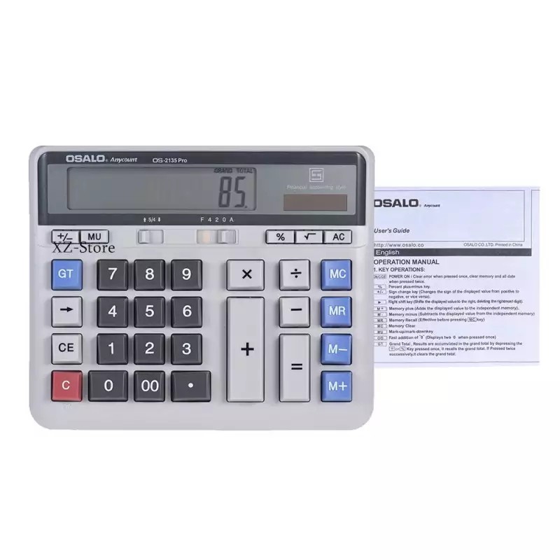 In Stock Large Computer Electronic Calculator Counter Solar Battery Power 12 Digit Display Shopee Philippines