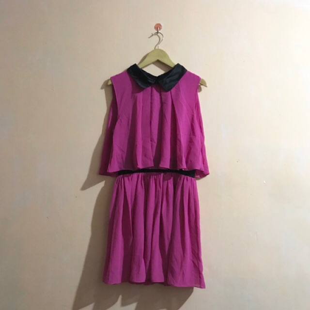 pink collared dress