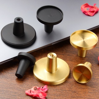 Black Gold Furniture Handles Brass Drawer Knobs Handles for Cabinets and Drawers Round Dresser Knob Modern Style Kitchen Knobs #8