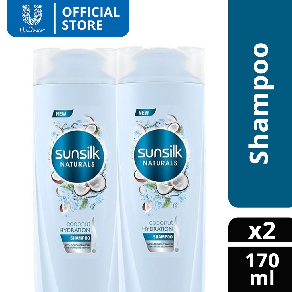 Sunsilk Naturals Coconut Hydration Shampoo 170ml x2 Shopee Philippines