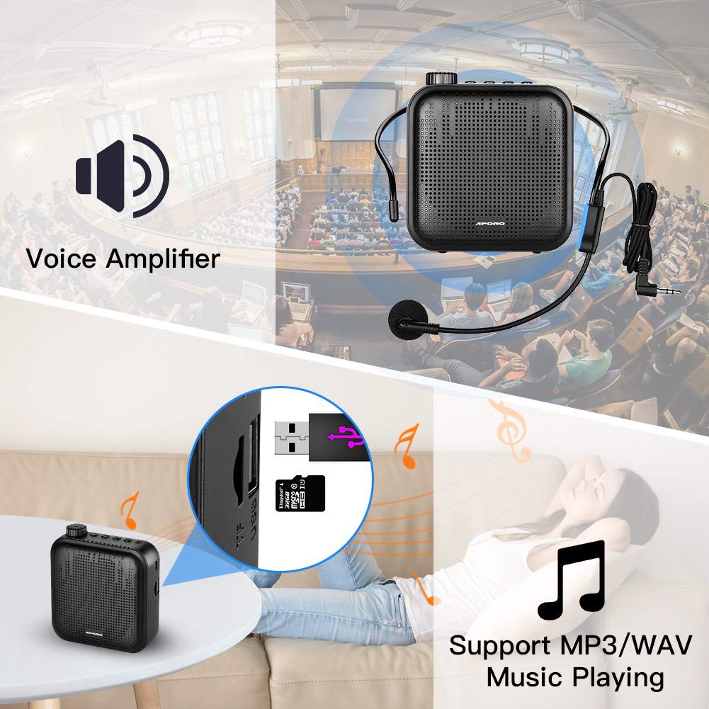 Portable Voice Amplifier Megaphone Mini Audio Speaker With Microphone