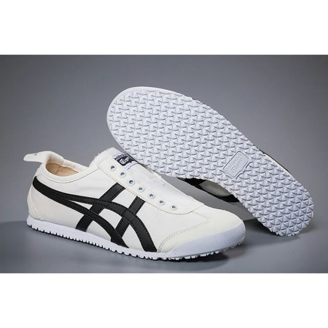 onitsuka tiger mexico 66 slip on black and white