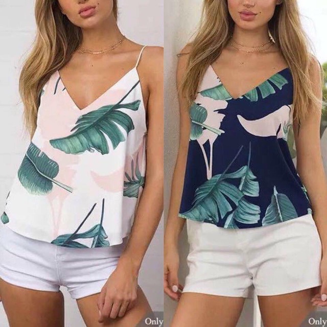 Leaves Summer Top Sexy Shopee Philippines