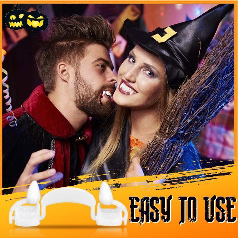 Fake Vampire Teeth Retractable Vampire Fangs Adult Halloween Performance Cosplay Toy