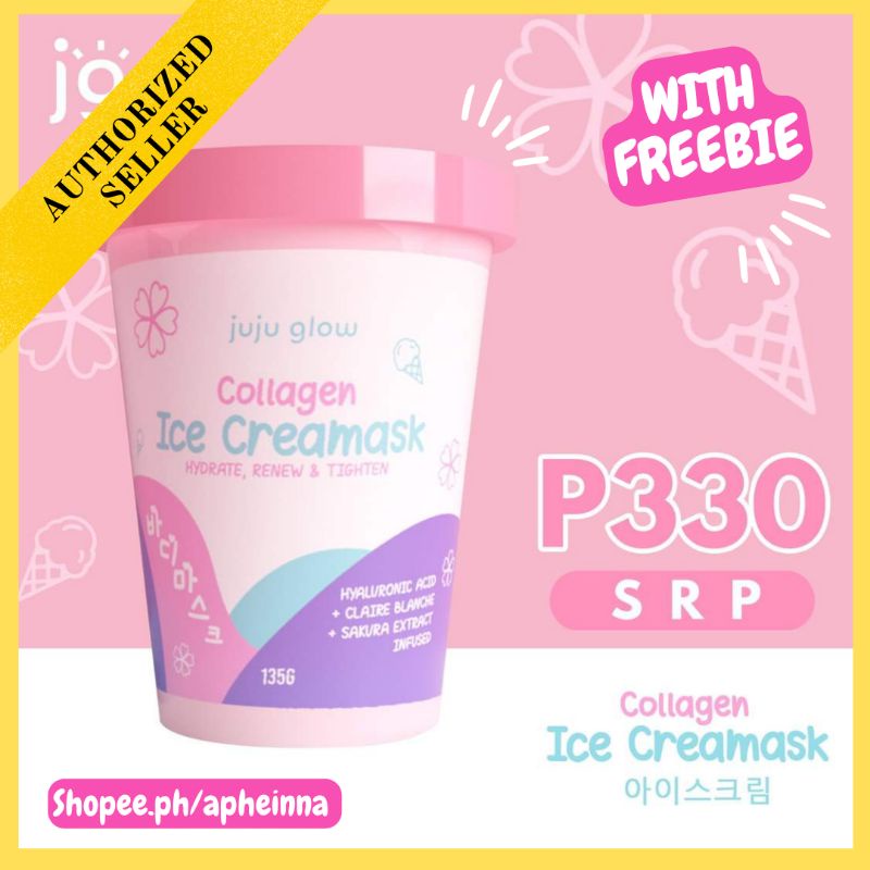 Collagen Ice Creamask by Juju Glow (50ml) Shopee Philippines