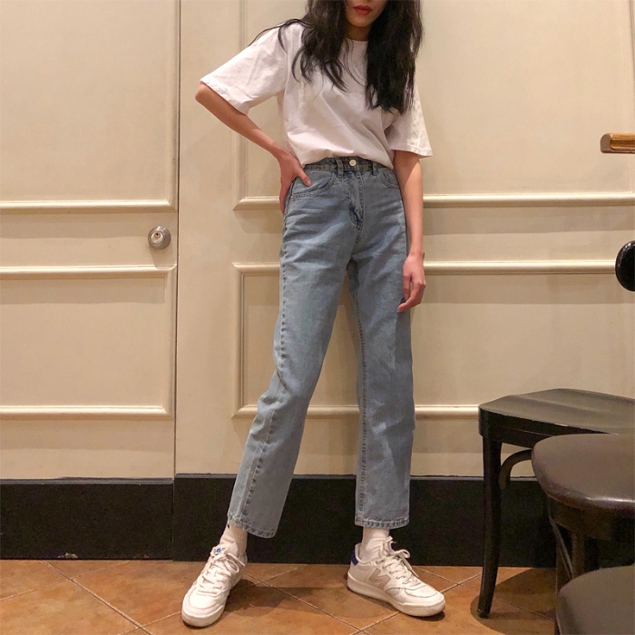 korean high waisted jeans