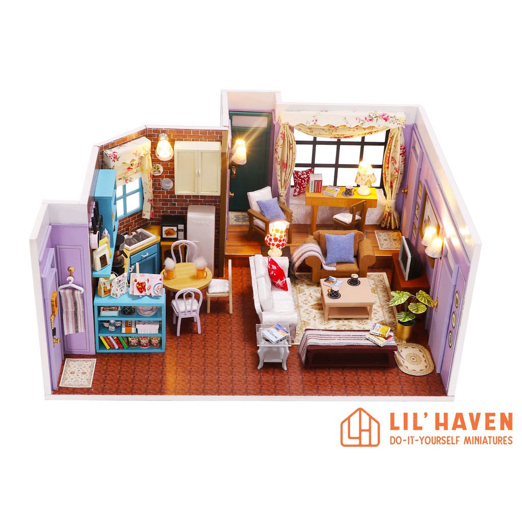 Lil' Haven Miniature DIY Monica's Apartment Dollhouse Set Shopee
