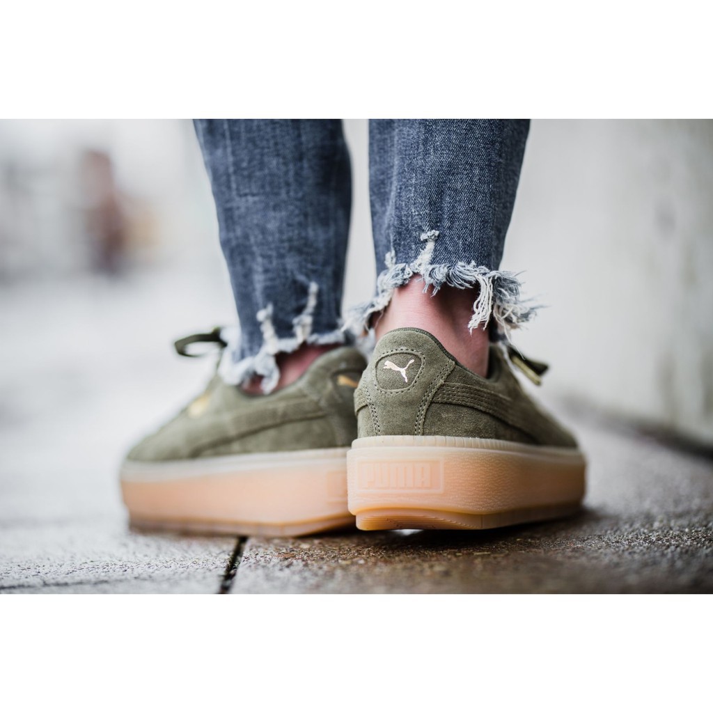 puma platform green