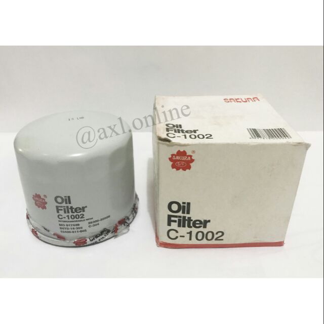 C 1002 Sakura Oil Filter For Kia Pride Mitsubishi Pajero 6g74 Shopee Philippines