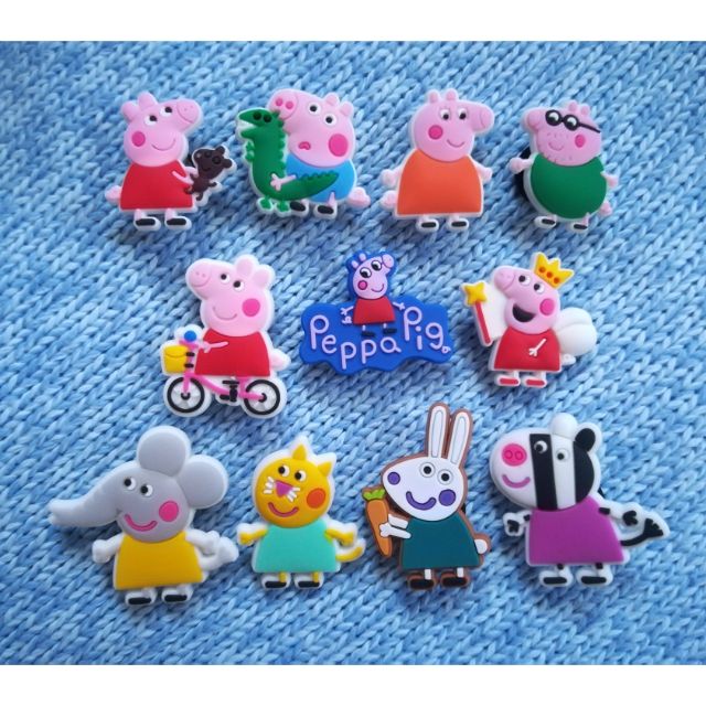 peppa pig croc pins