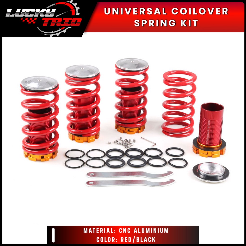 Universal Adjustable Aluminum Coilover Kit Spring Suspension Shopee