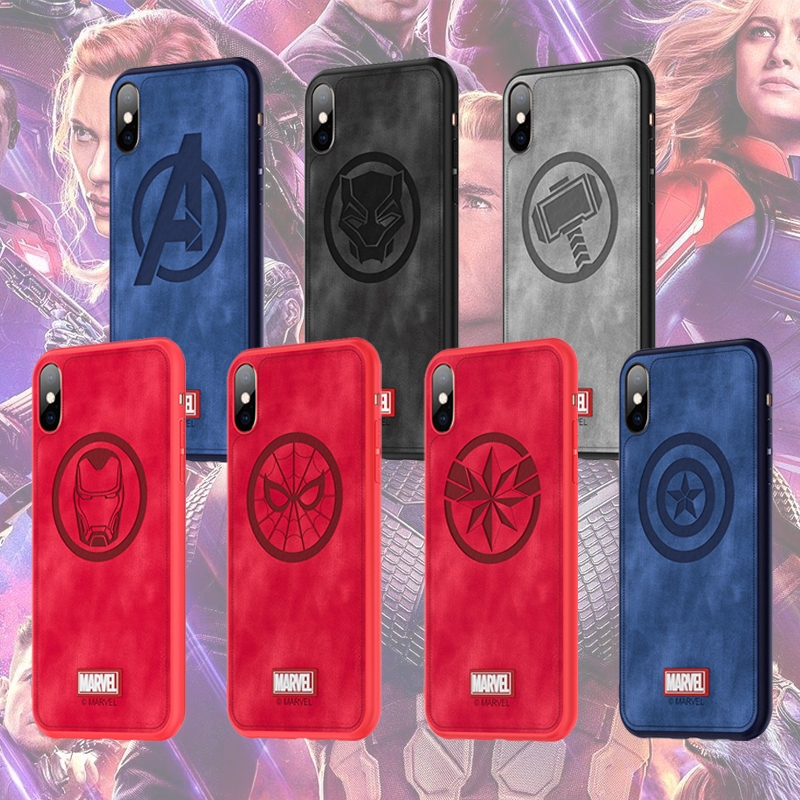 Original Marvel Case Iphone X Xs Max Xr 7 8 Plus Iron Man Captain The Avengers Cloth Cover Case Shopee Philippines