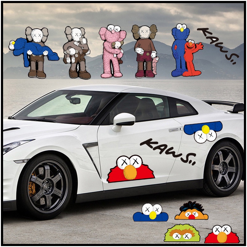 kaws Sesame Street Waterproof Car Stickers Decals Big Size Car WIndow