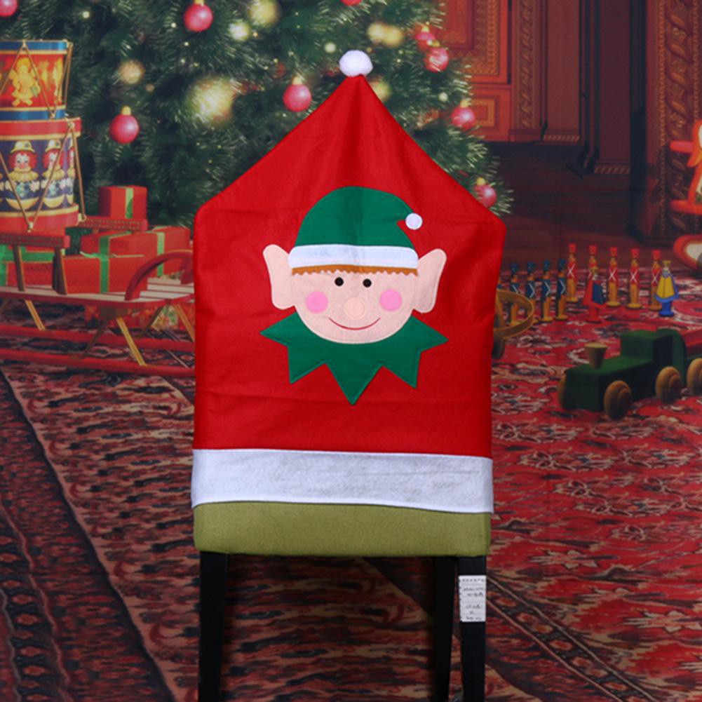 Tre Home Living Christmas Elves Santa Red Hat Chair Cover Dining