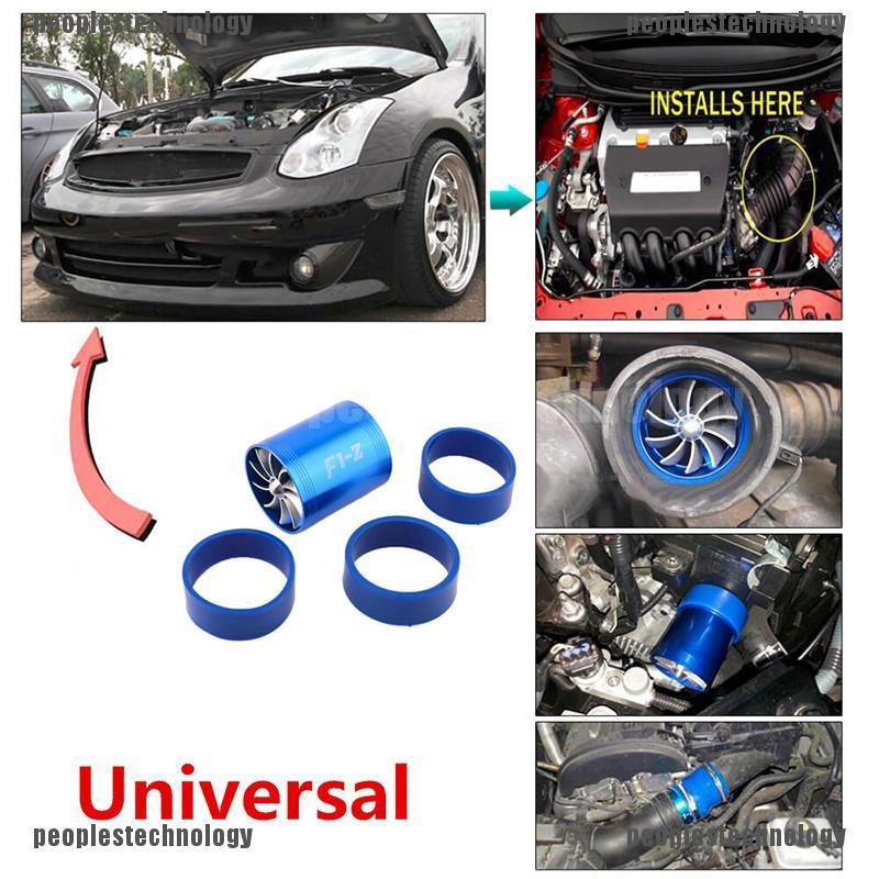 New Auto Power Car Air Intake Turbonator Dual Fan Turbine Gas Fuel Saver Turbo