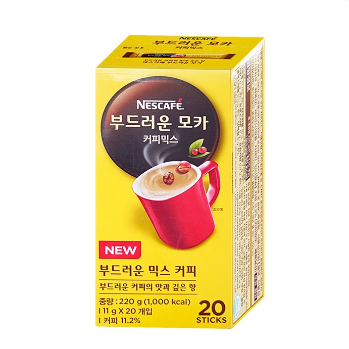 NESCAFE KOREA smooth mocha coffee mix 20 sticks Korean coffee Shopee