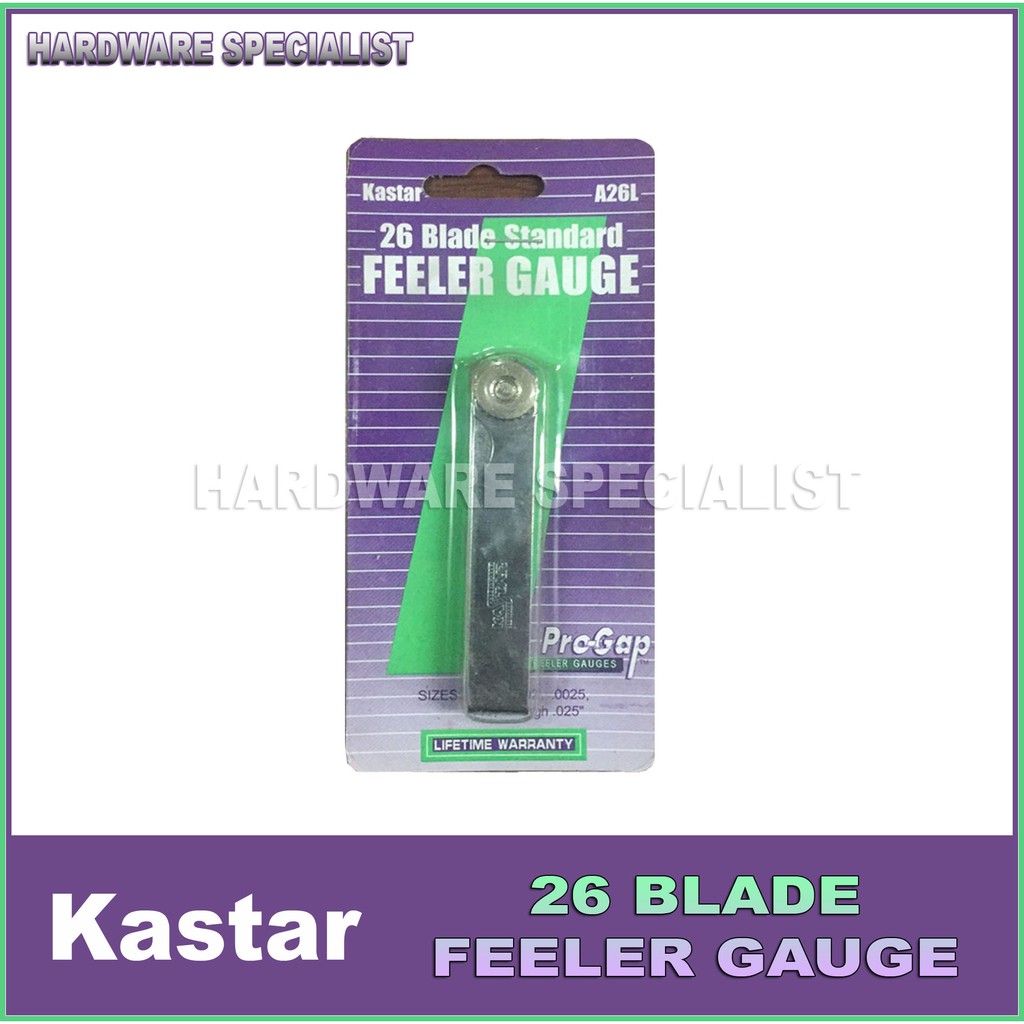 Feeler Gauge 26 Blade Standard Kastar A26L Shopee Philippines