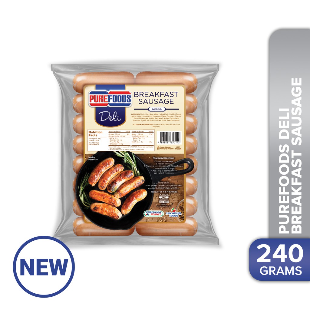 Purefoods Deli Breakfast Sausage 240g Shopee Philippines