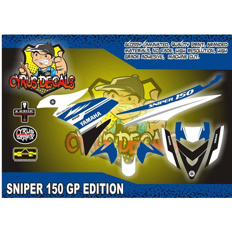 Sniper 150 Gp Edition Decals Shopee Philippines