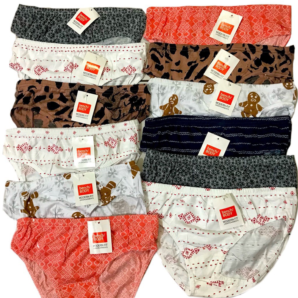 Pcs Underwear Cotton Bench Panty Random Design Shopee Philippines