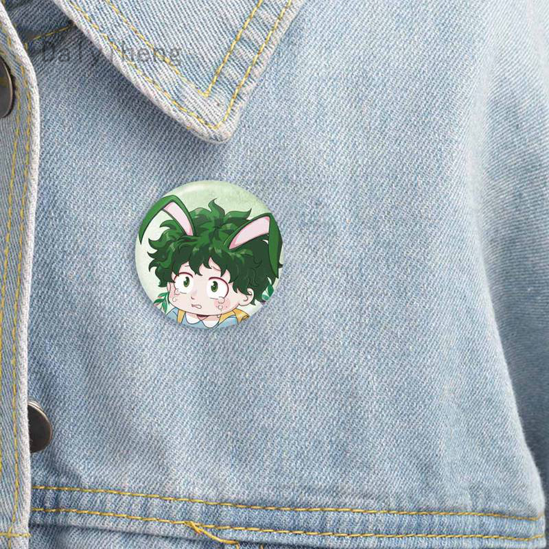 Midoriya Izuku/Bakugou Katsuki Anime Badge Todoroki Shoto broches mode dessin animé broches pour sac vêtements accessoire fait à la main cadeau  36