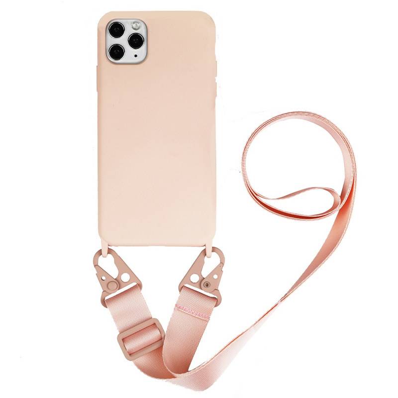 Abitku Crossbody Case for iPhone 11 Pro Max Orange iPhone 11 Pro Max Case TPU Silicone Lanyard Neck Strap Adjustable Necklace Phone Protective Back Cover for iPhone 11 Pro Max 6.5 inch 2019