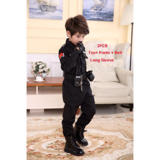 Boys Policemen Costumes Cosplay Kids Army Police Uniform Clothing - regal dress pants roblox