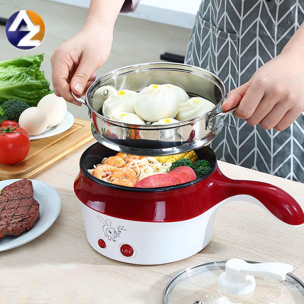 ⭐️AZ⭐️ Double Layer Stainless Steel Steamer Mini Electric Pot Pan ...