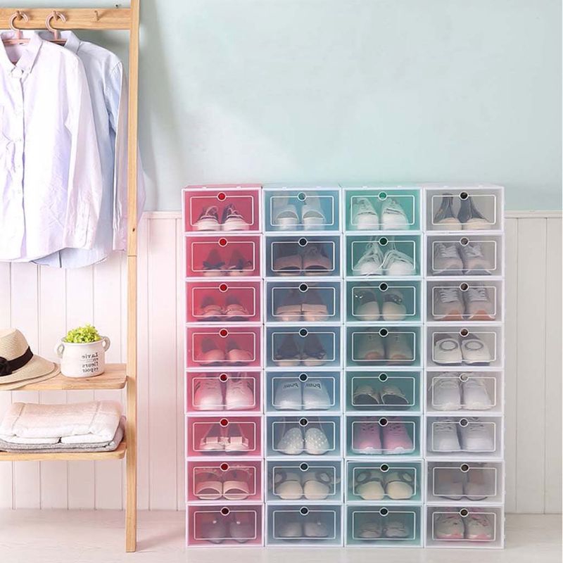 Foldable Stackable Plastic Drawer Case Organizer Holder Shoe Box Storage Call 