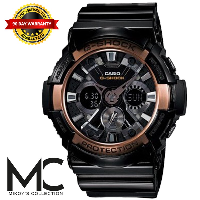 g shock bronze and black
